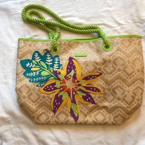 Vera Bradley Straw Beach Bag